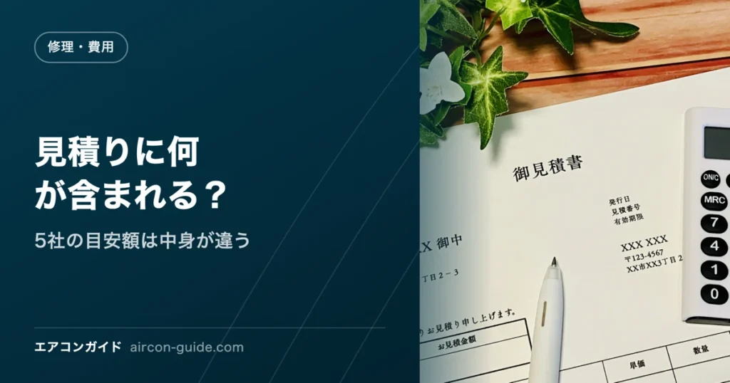 見積りに何が含まれる？ 5社の目安額は中身が違う